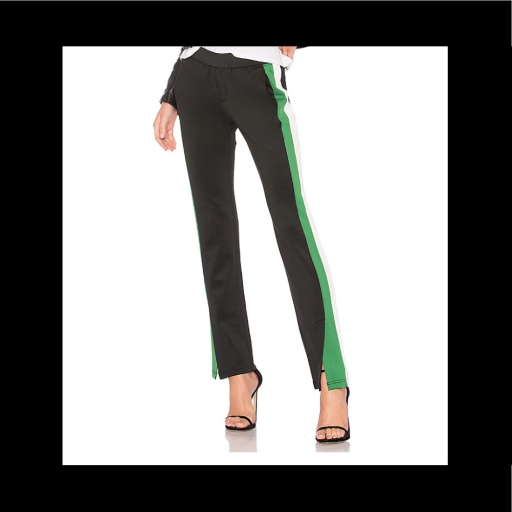 Pam & Gela microscuba track pants - green stripe